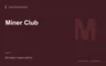 Редакционная обложка магазина «Miner Club»