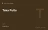 Редакционная обложка магазина «Taka Pulta»