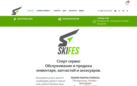 Снимок сайта SkiFes