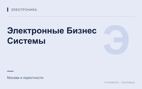 Редакционная обложка магазина «Электронные Бизнес Системы»