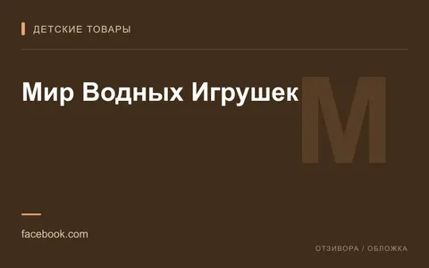 Редакционная обложка магазина «Мир Водных Игрушек»