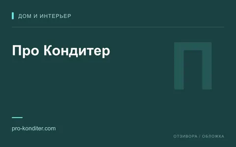 Редакционная обложка магазина «Про Кондитер»