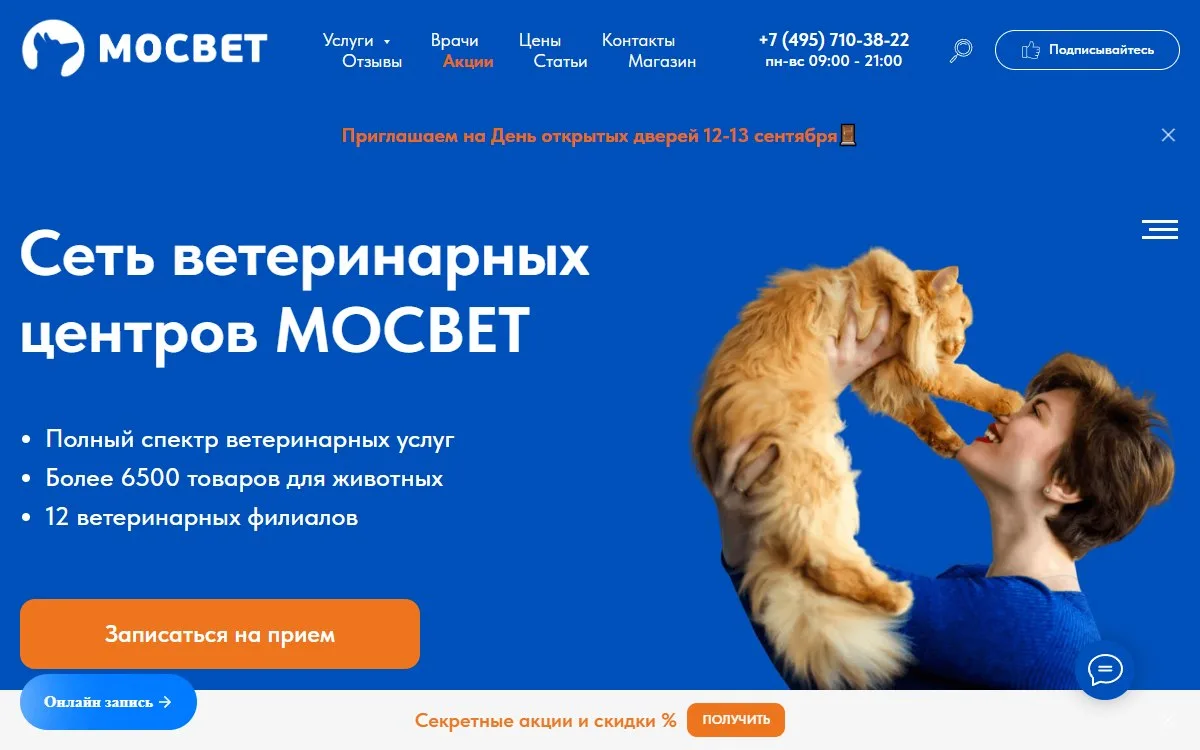 Снимок сайта МосВет