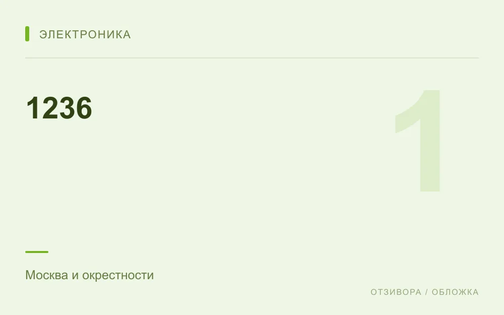 Редакционная обложка магазина «1236»