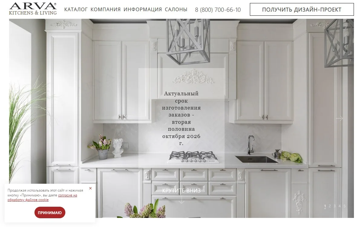 Снимок сайта Arva