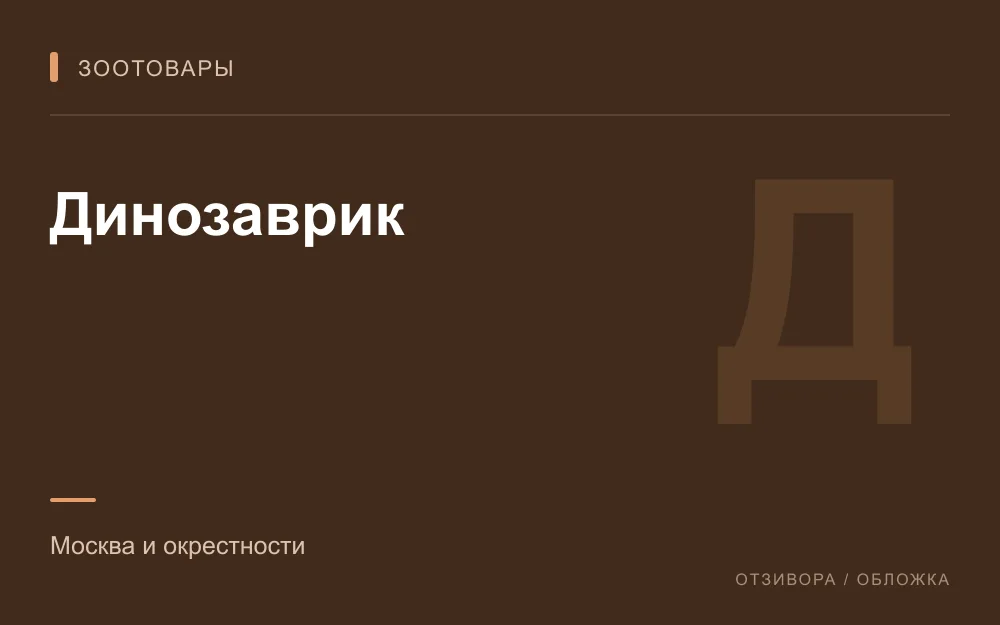 Редакционная обложка магазина «Динозаврик»